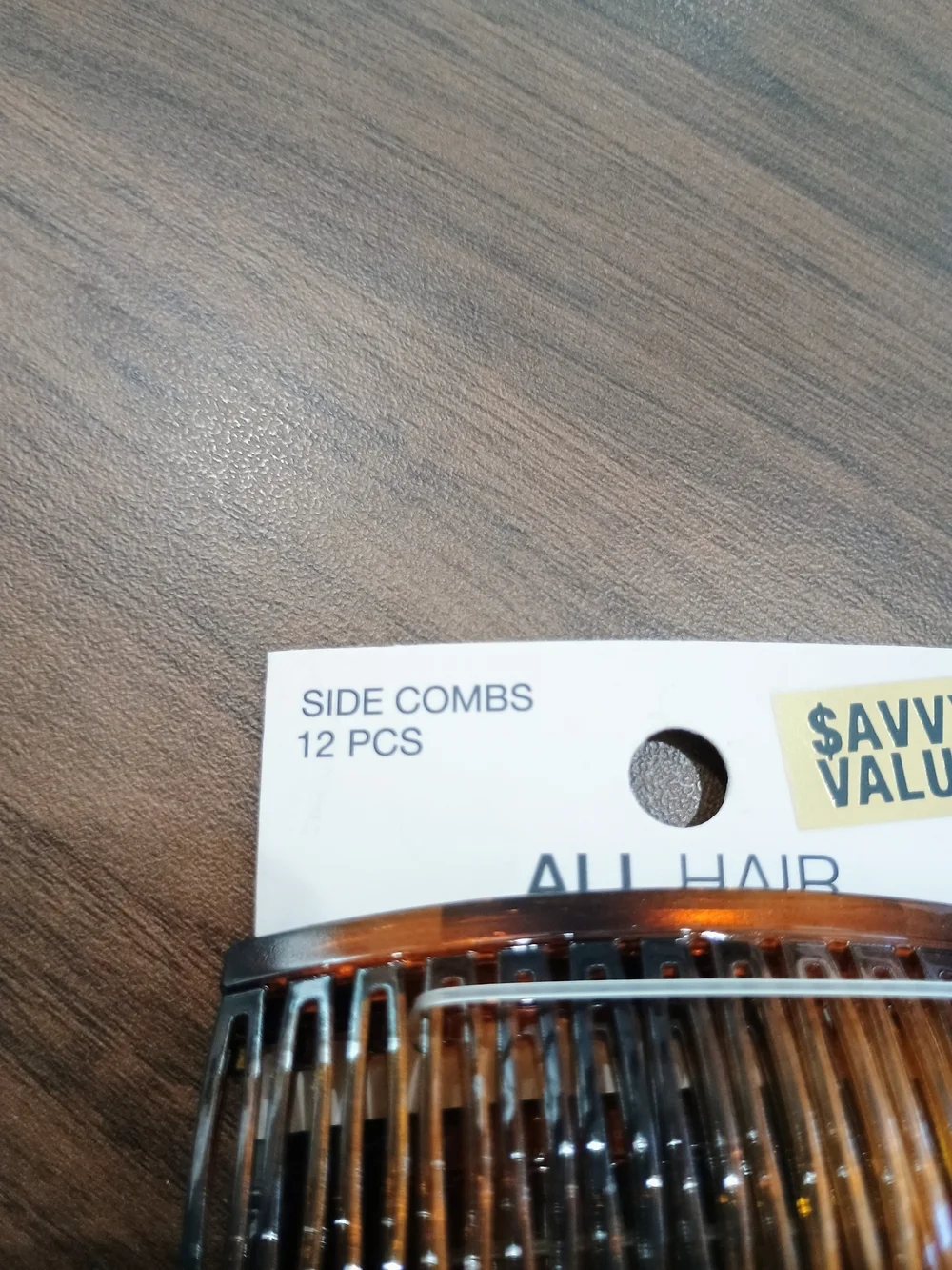 scunci Assorted Side Hair Combs in Black, Brown, and Clear - 24 Pack
